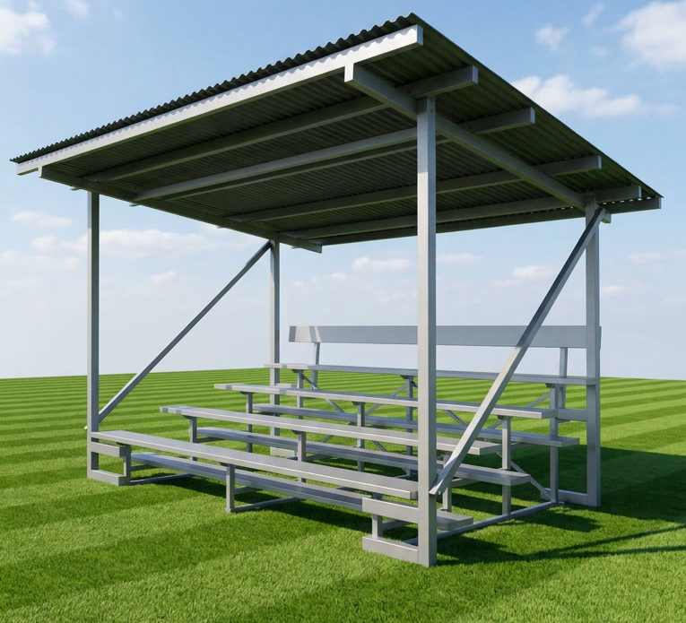 4-Row Aluminium Grandstand with Roof