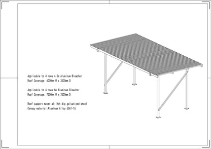 4-Row Aluminium Grandstand Roof